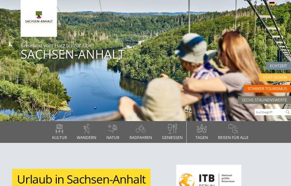 Vorschau von www.sachsen-anhalt-tourismus.de, Landesmarketing Sachsen Anhalt GmbH