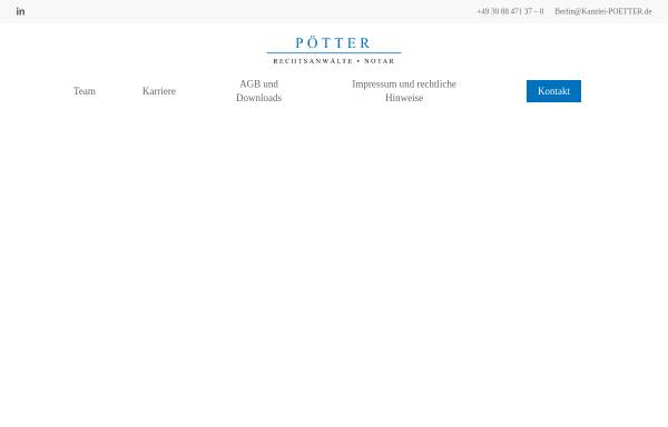 Vorschau von www.kanzlei-poetter.de, Pötter Rechtsanwälte und Notar