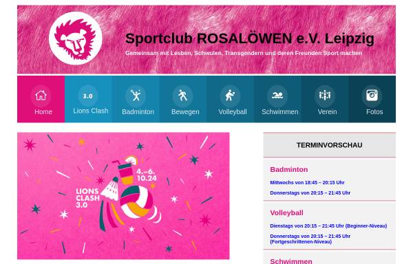 Vorschau von rosaloewen.de, SC Rosa Loewen e.V.