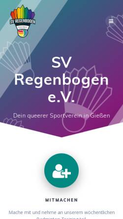 Vorschau der mobilen Webseite www.svregenbogen.de, SV Regenbogen