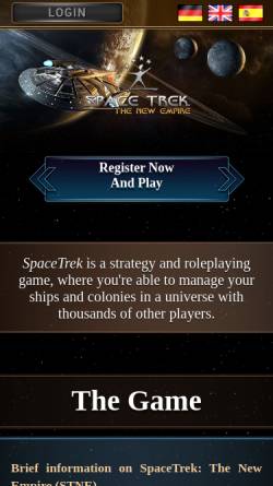 Vorschau der mobilen Webseite game.stne.net, Space Trek