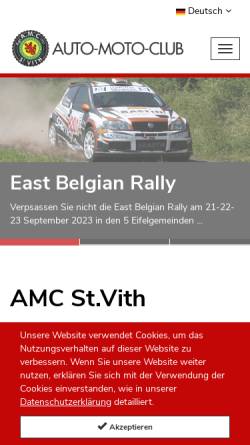 Vorschau der mobilen Webseite www.amcstvith.be, Auto-Moto-Club St.Vith (Belgien)
