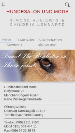 Vorschau der mobilen Webseite www.hundesalon-und-mode.de, Hundesalon und Mode