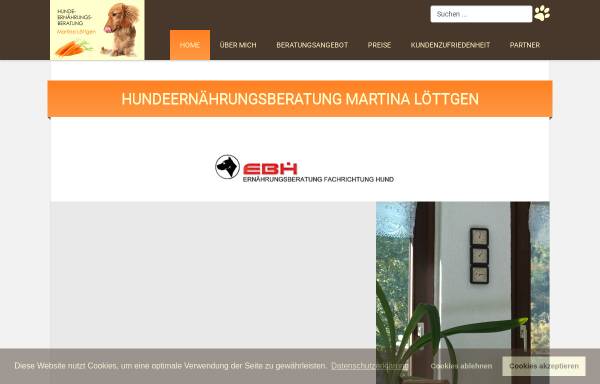 Vorschau von www.hundeernaehrungsberatung.com, Martina Löttgen, Hundeernährungsberatung