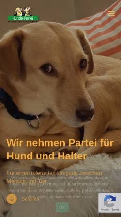Vorschau der mobilen Webseite www.hunde-partei.ch, Hunde-Partei Schweiz