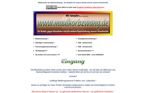 Vorschau von www.maulkorbzwang.de, Maulkorbzwang