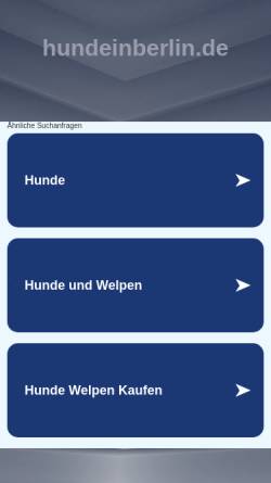 Vorschau der mobilen Webseite www.hundeinberlin.de, Medienspektakel um Kampfhunde