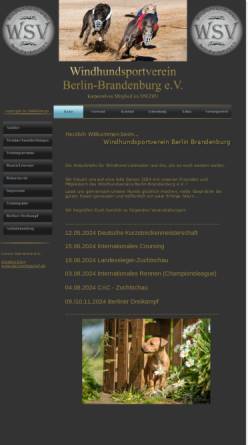 Vorschau der mobilen Webseite www.windhundverein-berlin.de, Windhundsportverein Berlin-Brandenburg e.V.
