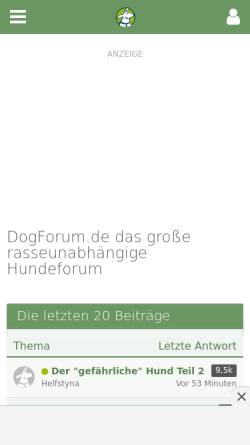 Vorschau der mobilen Webseite www.dogforum.de, DogForum