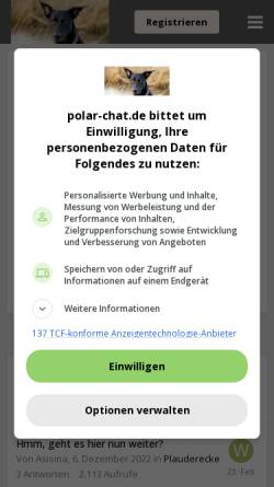 Vorschau der mobilen Webseite www.polar-chat.de, Der Hund im Erfahrungsaustausch