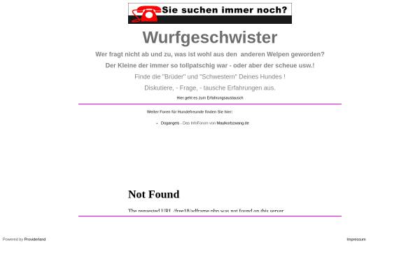 Vorschau von www.wurfgeschwister.de, Wurfgeschwister