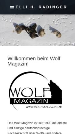 Vorschau der mobilen Webseite www.wolfmagazin.de, Wolfmagazin