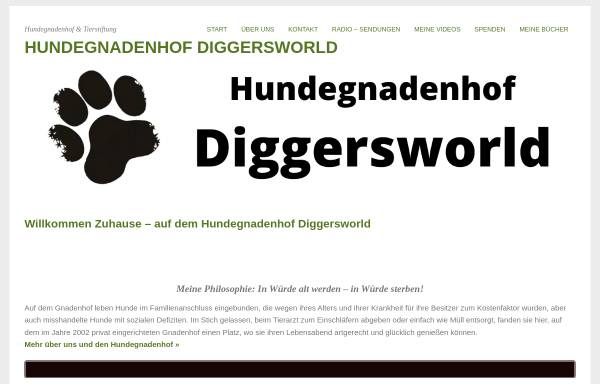 Vorschau von www.hundegnadenhof.de, Hundegnadenhof Diggersworld