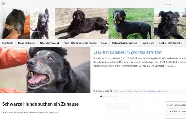 Vorschau von www.schwarze-hunde.de, Schwarze Hunde in Not