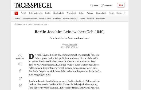 Vorschau von www.drdr-leineweber.de, Dr. Dr. med. Joachim Leineweber