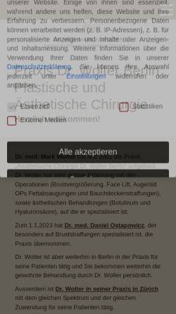 Vorschau der mobilen Webseite www.drwolter-berlin.de, Dr. med. Mark A. Wolter