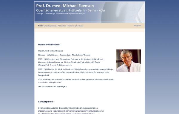 Vorschau von www.prof-faensen.de, Prof. Dr. med. Faensen
