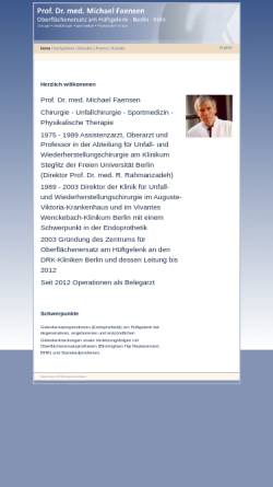 Vorschau der mobilen Webseite www.prof-faensen.de, Prof. Dr. med. Faensen