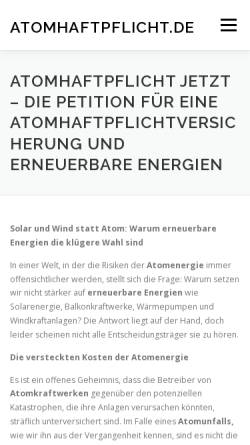 Vorschau der mobilen Webseite www.atomhaftpflicht.de, Atomhaftpflicht
