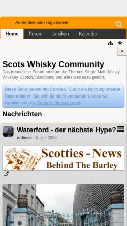 Vorschau der mobilen Webseite www.scotswhisky-community.de, Cutty Sark Scots Whisky Forum