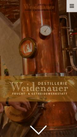 Vorschau der mobilen Webseite www.weidenauer.at, Weidenauer -Whisky aus Österreich