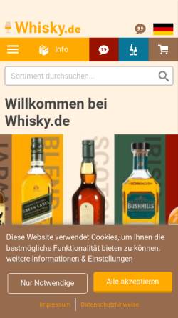 Vorschau der mobilen Webseite www.whisky.de, Whisky