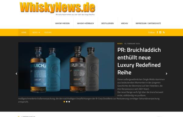 Vorschau von www.whiskynews.de, WhiskyNews