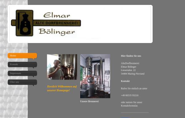 Vorschau von www.dorfbrennerei-boelinger.de, Alte Dorfbrennerei - Elmar Bölinger