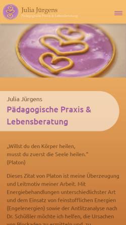 Vorschau der mobilen Webseite www.julia-juergens.com, Julia Jürgens