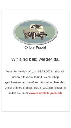 Vorschau der mobilen Webseite www.modellauto-porzel.de, Modellauto-Porzel
