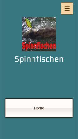 Vorschau der mobilen Webseite www.spinnfischen.info, Spinnfischen mit Tilman Fliegel