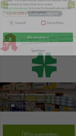 Vorschau der mobilen Webseite www.apothekelichtenhagen.de, Apotheke Lichtenhagen