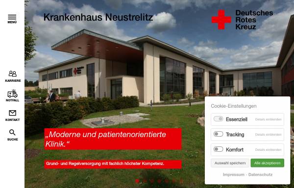 Vorschau von www.drkmst.de, DRK Krankenhaus Mecklenburg-Strelitz