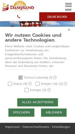 Vorschau der mobilen Webseite www.damp.de, Hanse-Klinikum Wismar