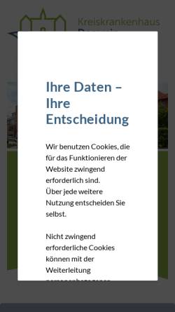 Vorschau der mobilen Webseite www.kkh-demmin.de, Kreiskrankenhaus Demmin