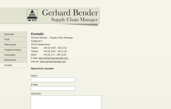 Gerhard Bender - Supply Chain Manager