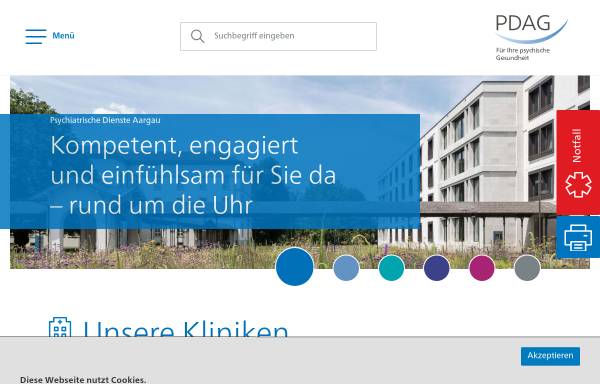 Vorschau von www.pdag.ch, Psychiatrische Dienste des Kantons Aargau