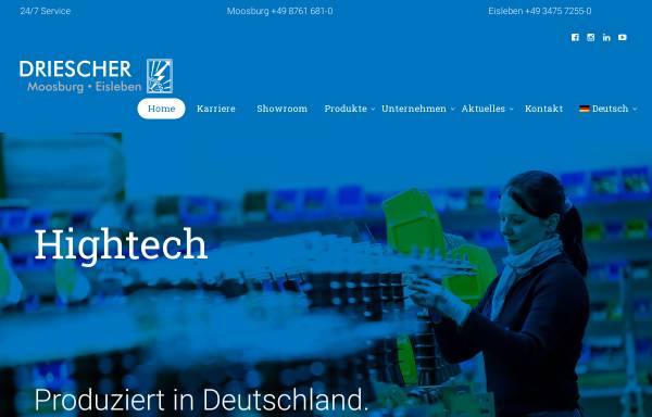 Vorschau von www.driescher.de, Elektrotechnische Werke Fritz Driescher & Söhne GmbH