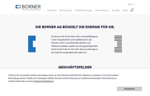 Vorschau von www.borner.ch, F. Borner AG