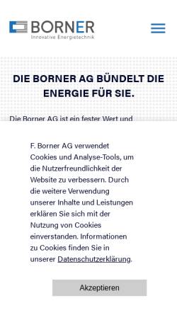 Vorschau der mobilen Webseite www.borner.ch, F. Borner AG