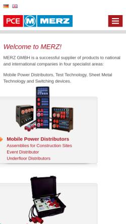 Vorschau der mobilen Webseite www.merz-elektro.de, Merz GmbH