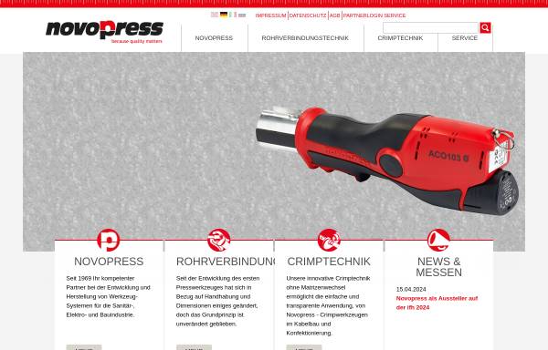 Vorschau von www.novopress.de, Novopress GmbH Pressen und Presswerkzeuge & Co. KG