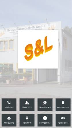 Vorschau der mobilen Webseite www.lichtgmbh.de, S & L Beleuchtungstechnik GmbH