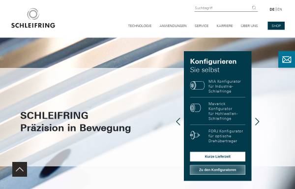 Vorschau von schleifringe.com, Schleifring und Apparatebau GmbH