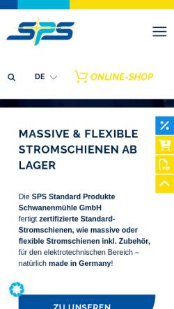 Vorschau der mobilen Webseite www.sps-standard.de, SPS Standard Produkte Schwanenmühle GmbH