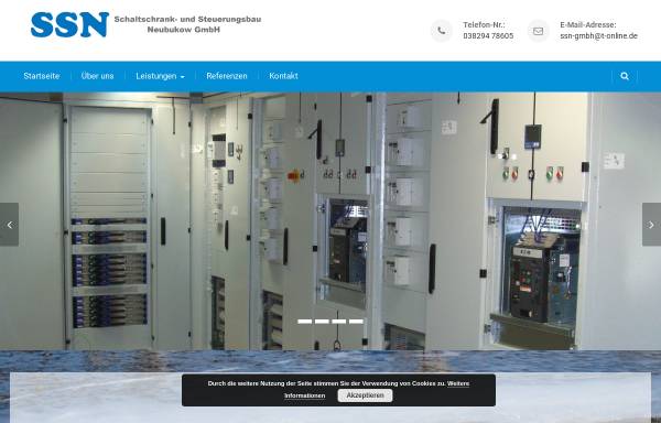 Vorschau von www.ssngmbh.de, SSN Schaltschrank- und Steuerungsbau Neubukow GmbH
