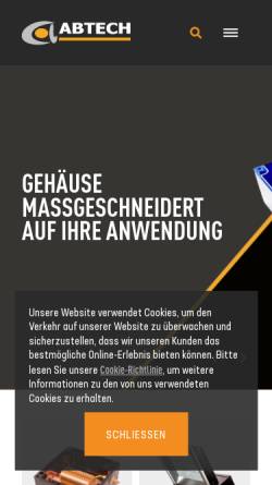 Vorschau der mobilen Webseite abtech.de, Abtech GmbH