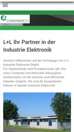 Vorschau der mobilen Webseite www.lundl-gmbh.de, L+L Industrie-Elektronik GmbH