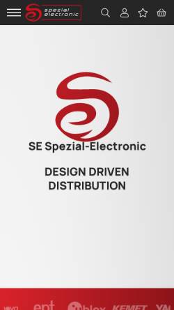 Vorschau der mobilen Webseite www.spezial.com, SE Spezial Electronic AG