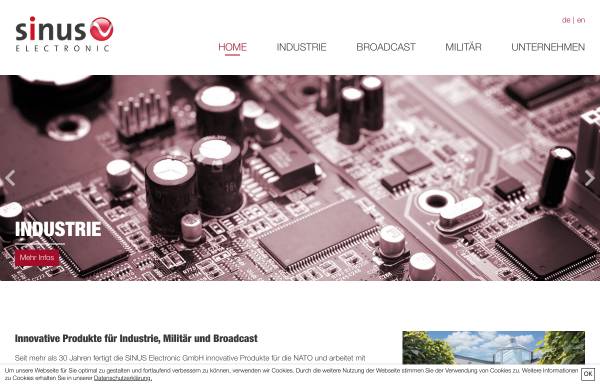 Vorschau von www.sinus-electronic.de, Sinus Electronic Vertriebs GmbH